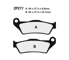 Plaquettes de frein NISSIN route semi-métallique - 2P-277NS - 1036724