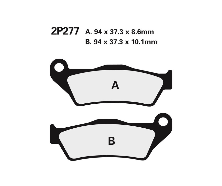 Plaquettes de frein NISSIN route semi-métallique - 2P-277NS