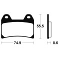 Plaquettes de frein TECNIUM Racing métal fritté carbone - MCR206