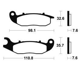 Plaquettes de frein TECNIUM MX/Quad métal fritté - MO359