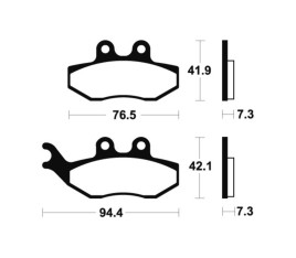 Plaquettes de frein TECNIUM route organique - MA274