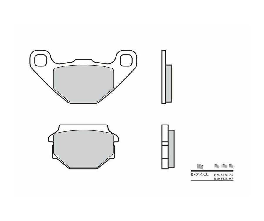 Plaquettes de frein BREMBO Scooter carbone céramique - 07014