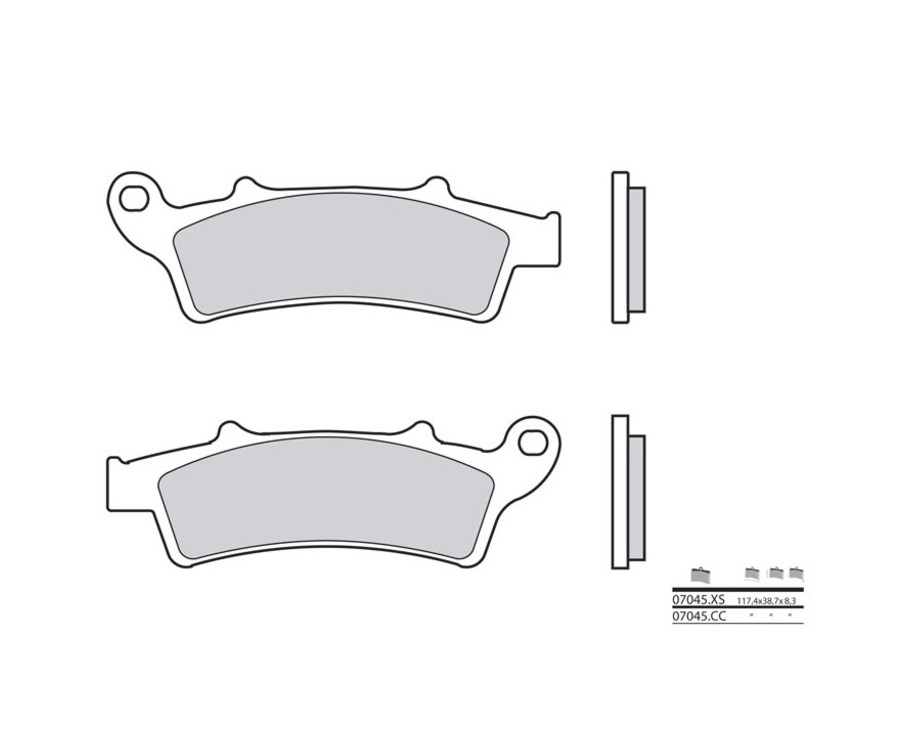 Plaquettes de frein BREMBO Scooter métal fritté - 07045XS