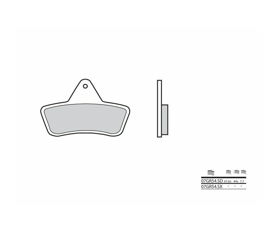 Plaquettes de frein BREMBO Off-Road métal fritté - 07GR54SD