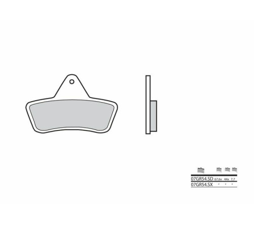 Plaquettes de frein BREMBO Off-Road métal fritté - 07GR54SD - 1035900