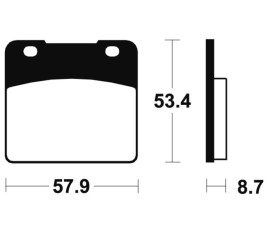 Plaquettes de frein TECNIUM Performance métal fritté - MF77