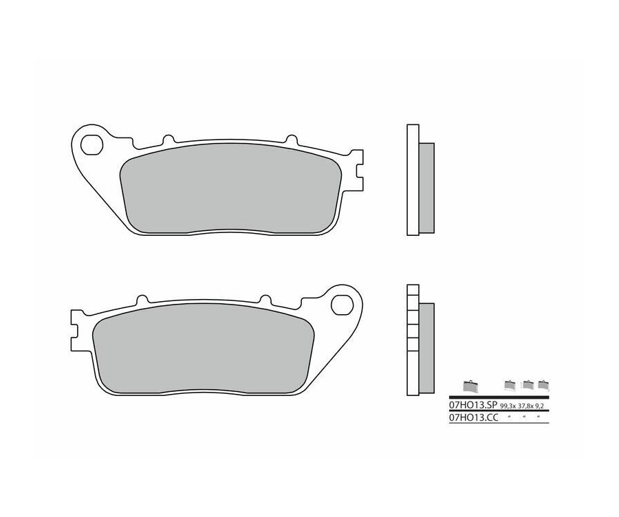 Plaquettes de frein BREMBO route métal fritté - 07HO13SP