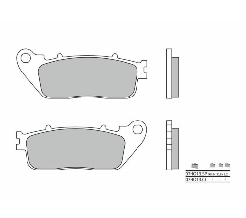 Plaquettes de frein BREMBO route métal fritté - 07HO13SP - 1035968