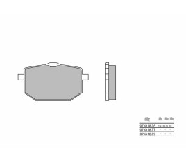 Plaquettes de frein BREMBO route carbone céramique - 07YA1809 - 1036222