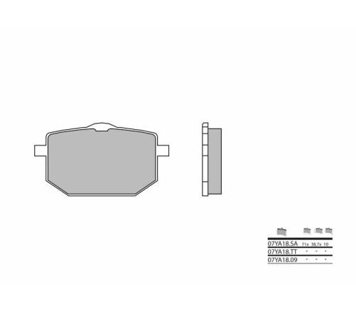 Plaquettes de frein BREMBO route carbone céramique - 07YA1809 - 1036222