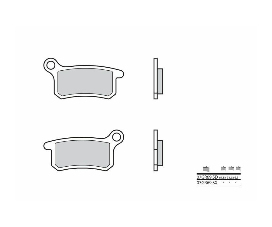 Plaquettes de frein BREMBO Off-Road métal fritté - 07GR69SD