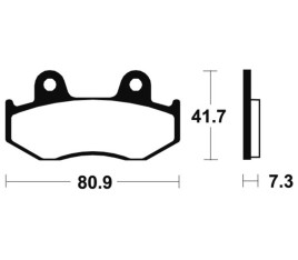 Plaquettes de frein TECNIUM route organique - MA58