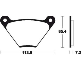 Plaquettes de frein TECNIUM route organique - MA13