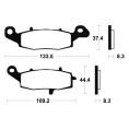 Plaquettes de frein TECNIUM Performance métal fritté - MF205