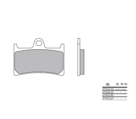 Plaquettes de frein BREMBO route métal fritté - 07YA23LA - 1036235