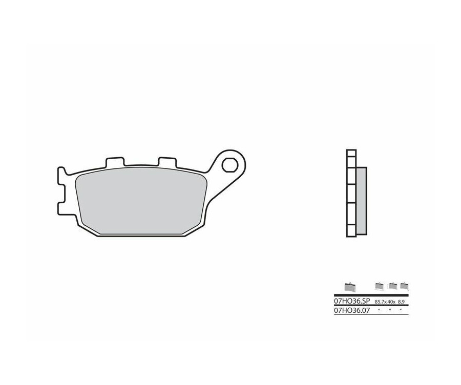 Plaquettes de frein BREMBO route métal fritté - 07HO36SP