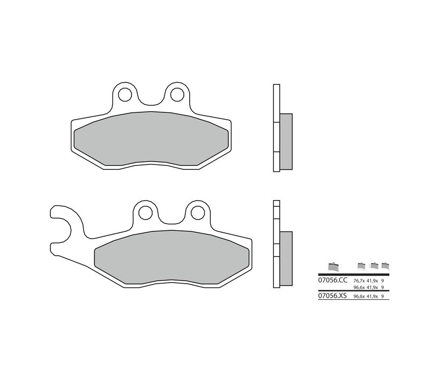 Plaquettes de frein BREMBO Scooter métal fritté - 07056XS