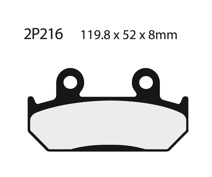 Plaquettes de frein NISSIN route semi-métallique - 2P-216NS