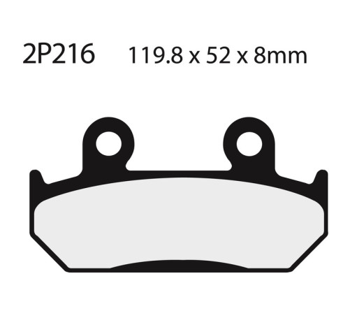 Plaquettes de frein NISSIN route semi-métallique - 2P-216NS - 1036646