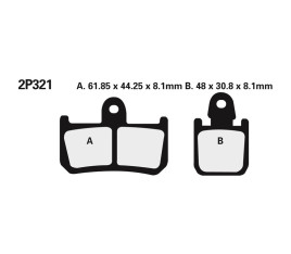 Plaquettes de frein NISSIN route /Off-Road métal fritté - 2P-321ST