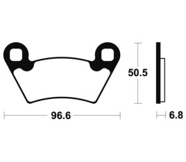 Plaquettes de frein TECNIUM MX/Quad métal fritté - MOA300