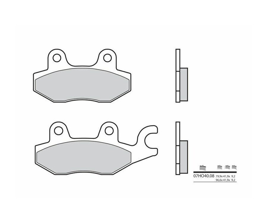 Plaquettes de frein BREMBO route carbone céramique - 07HO4008