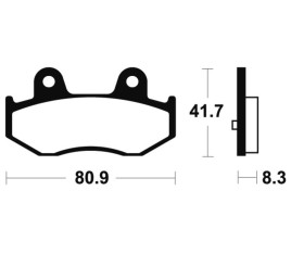 Plaquettes de frein TECNIUM Scooter organique - ME281