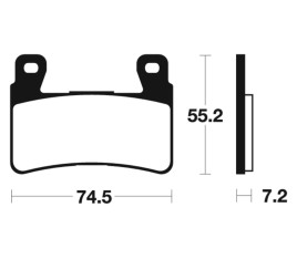 Plaquettes de frein TECNIUM Racing métal fritté carbone - MCR234