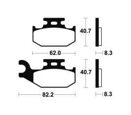 Plaquettes de frein TECNIUM MX/Quad métal fritté - MO336