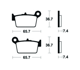 Plaquettes de frein TECNIUM Scooter organique - ME361