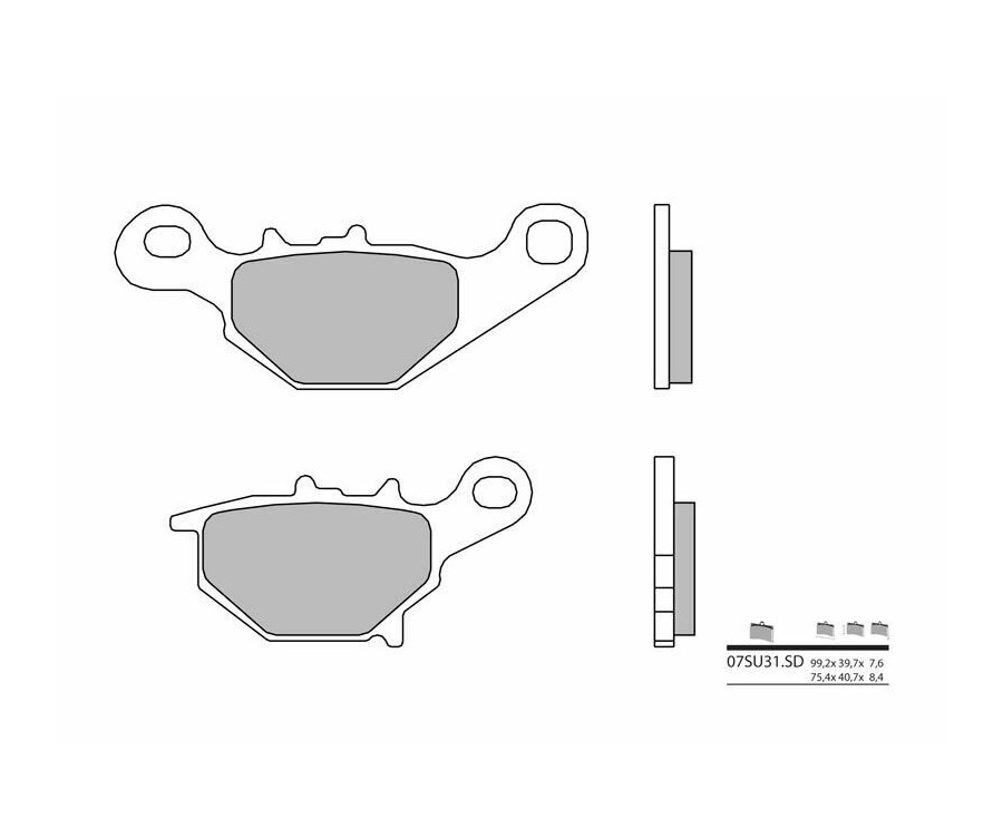 Plaquettes de frein BREMBO Off-Road métal fritté - 07SU31SD