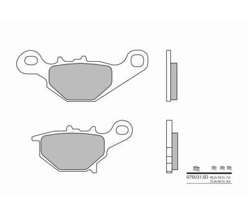 Plaquettes de frein BREMBO Off-Road métal fritté - 07SU31SD - 1036193