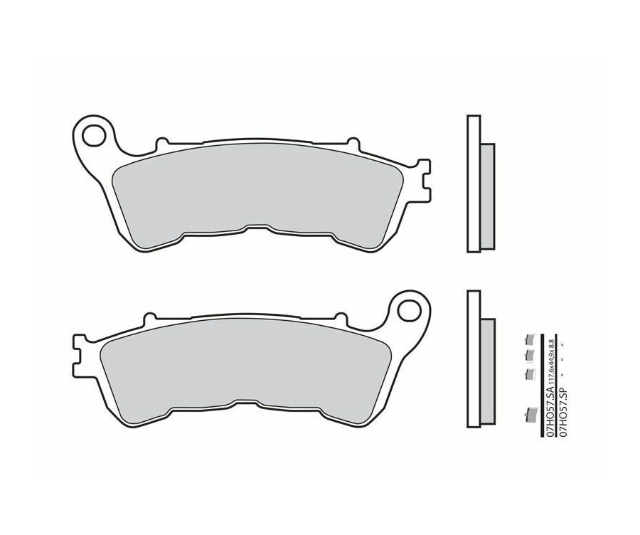 Plaquettes de frein BREMBO route métal fritté - 07HO57SP