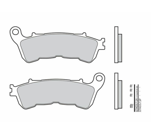 Plaquettes de frein BREMBO route métal fritté - 07HO57SP - 1036046