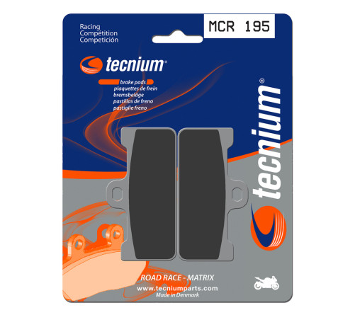 Plaquettes de frein TECNIUM Racing métal fritté carbone - MCR195 - 1022580