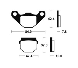 Plaquettes de frein TECNIUM Scooter organique - ME48