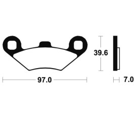 Plaquettes de frein TECNIUM Maxi Scooter métal fritté - MSS216