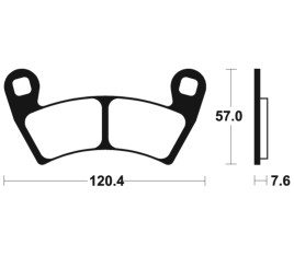 Plaquettes de frein TECNIUM MX/Quad métal fritté - MO397