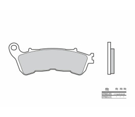 Plaquettes de frein BREMBO Scooter métal fritté - 07063XS - 1035751