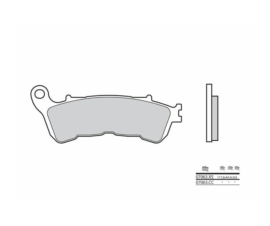 Plaquettes de frein BREMBO Scooter métal fritté - 07063XS