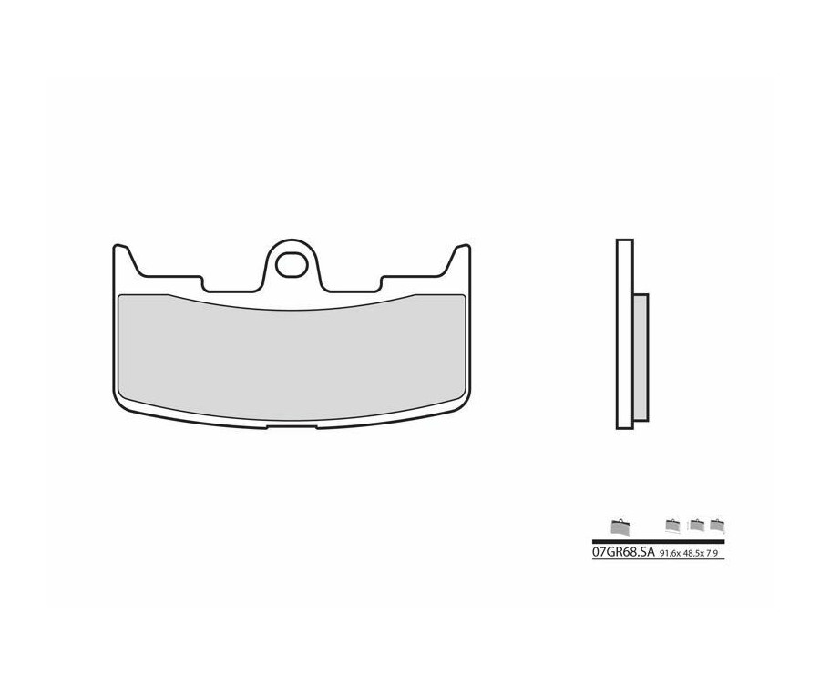 Plaquettes de frein BREMBO route métal fritté - 07GR68SA