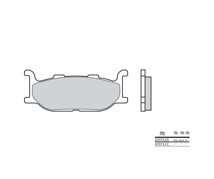 Plaquettes de frein BREMBO Scooter métal fritté - 07073XS