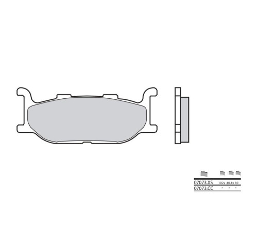 Plaquettes de frein BREMBO Scooter métal fritté - 07073XS - 1035762