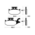 Plaquettes de frein TECNIUM Racing MX/Quad métal fritté - MOR335