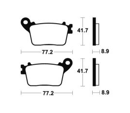 Plaquettes de frein TECNIUM Performance métal fritté - MR334