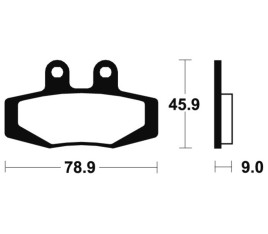 Plaquettes de frein TECNIUM route organique - MA121