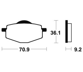Plaquettes de frein TECNIUM Scooter organique - ME75