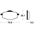 Plaquettes de frein TECNIUM Scooter organique - ME75