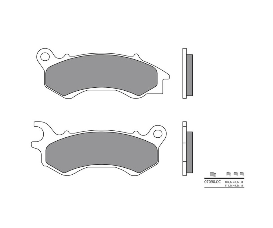 Plaquettes de frein BREMBO Scooter carbone céramique - 07090CC