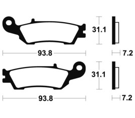 Plaquettes de frein TECNIUM Racing MX/Quad métal fritté - MOR340